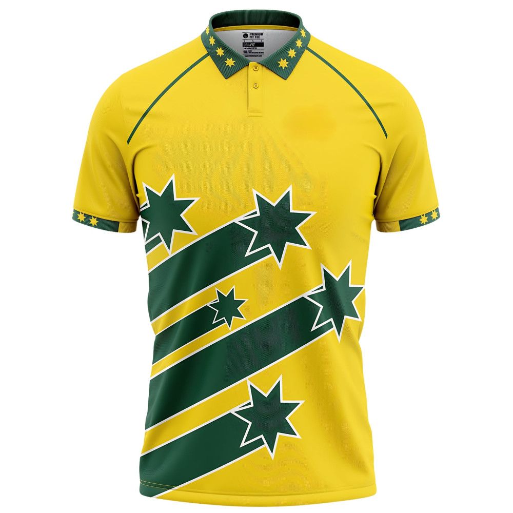Australia T20 World Cup 1999 Half Sleeves Cricket Fan Jersey Australia T20 World Cup 1999 Half Sleeves Cricket Fan Jersey