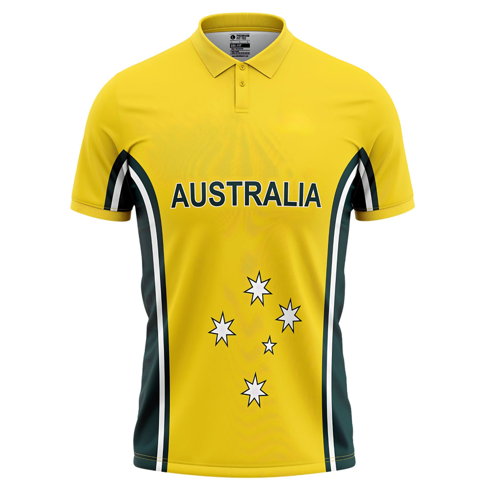Australia T20 World Cup 2003 Half Sleeves Cricket Fan Jersey Australia T20 World Cup 2003 Half Sleeves Cricket Fan Jersey