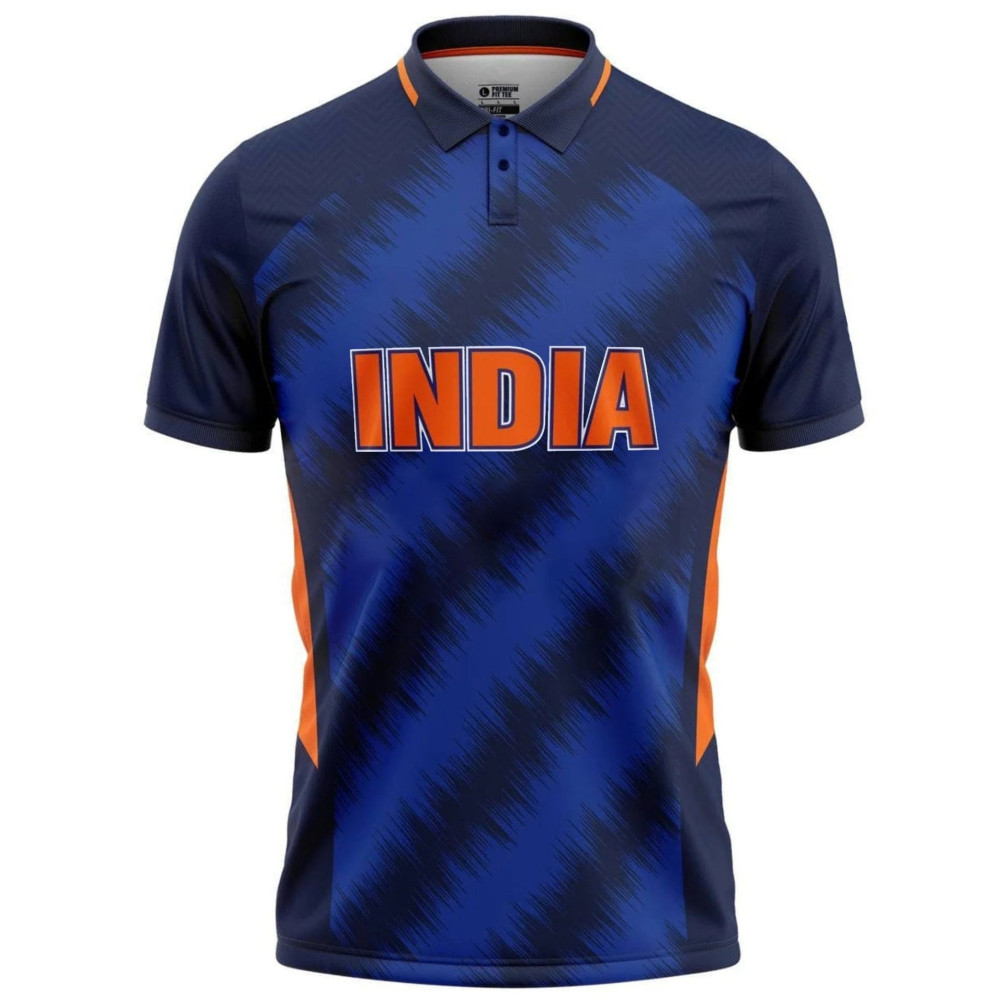 India ICC T20 World Cup 2021 Half Sleeves Cricket Fan Jersey India ICC T20 World Cup 2021 Half Sleeves Cricket Fan Jersey