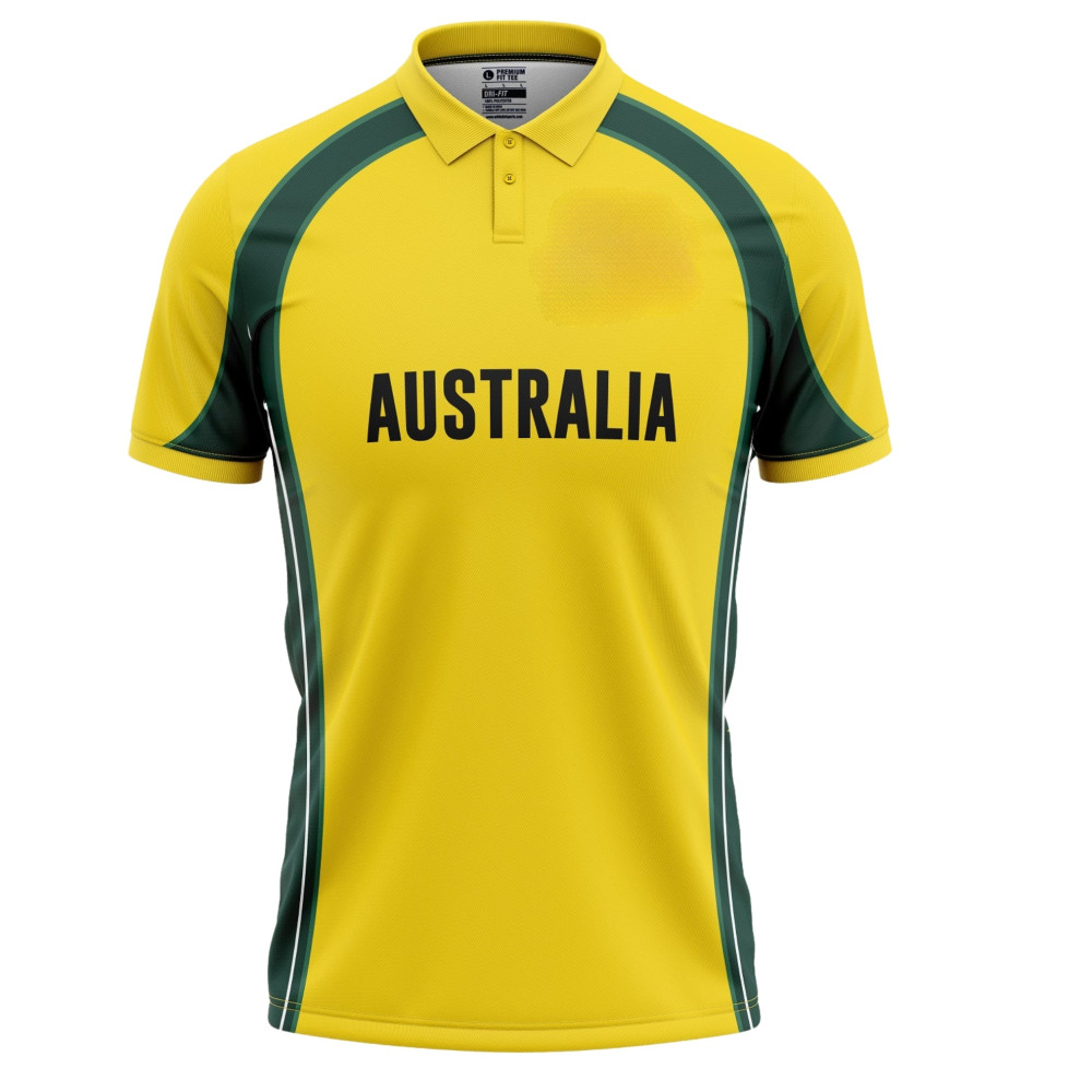 Australia T20 World Cup 2017 Half Sleeves Cricket Fan Jersey Australia T20 World Cup 2017 Half Sleeves Cricket Fan Jersey