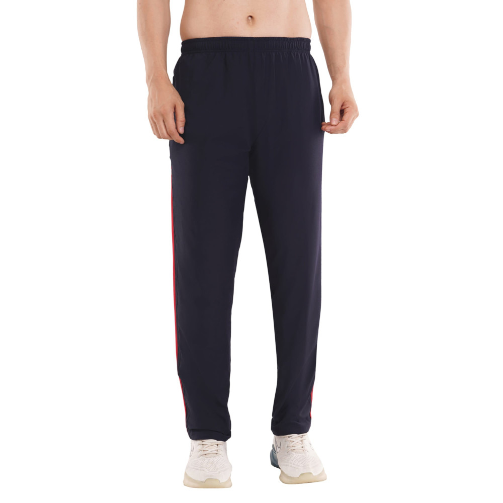 Lycra Navy Blue Red Trouser Track Pants Lycra Navy Blue Red Trouser Track Pants