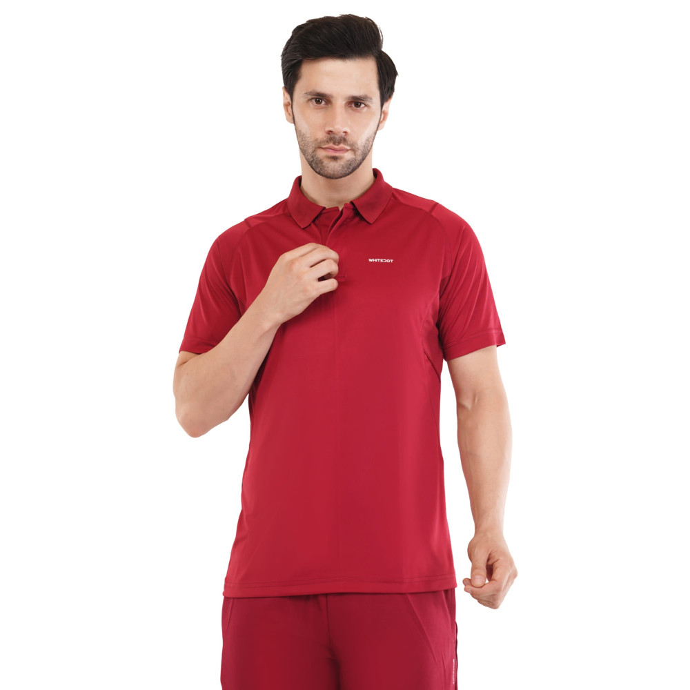 Omega Dri-FIT Maroon Polo T-Shirt Omega Dri-FIT Maroon Polo T-Shirt