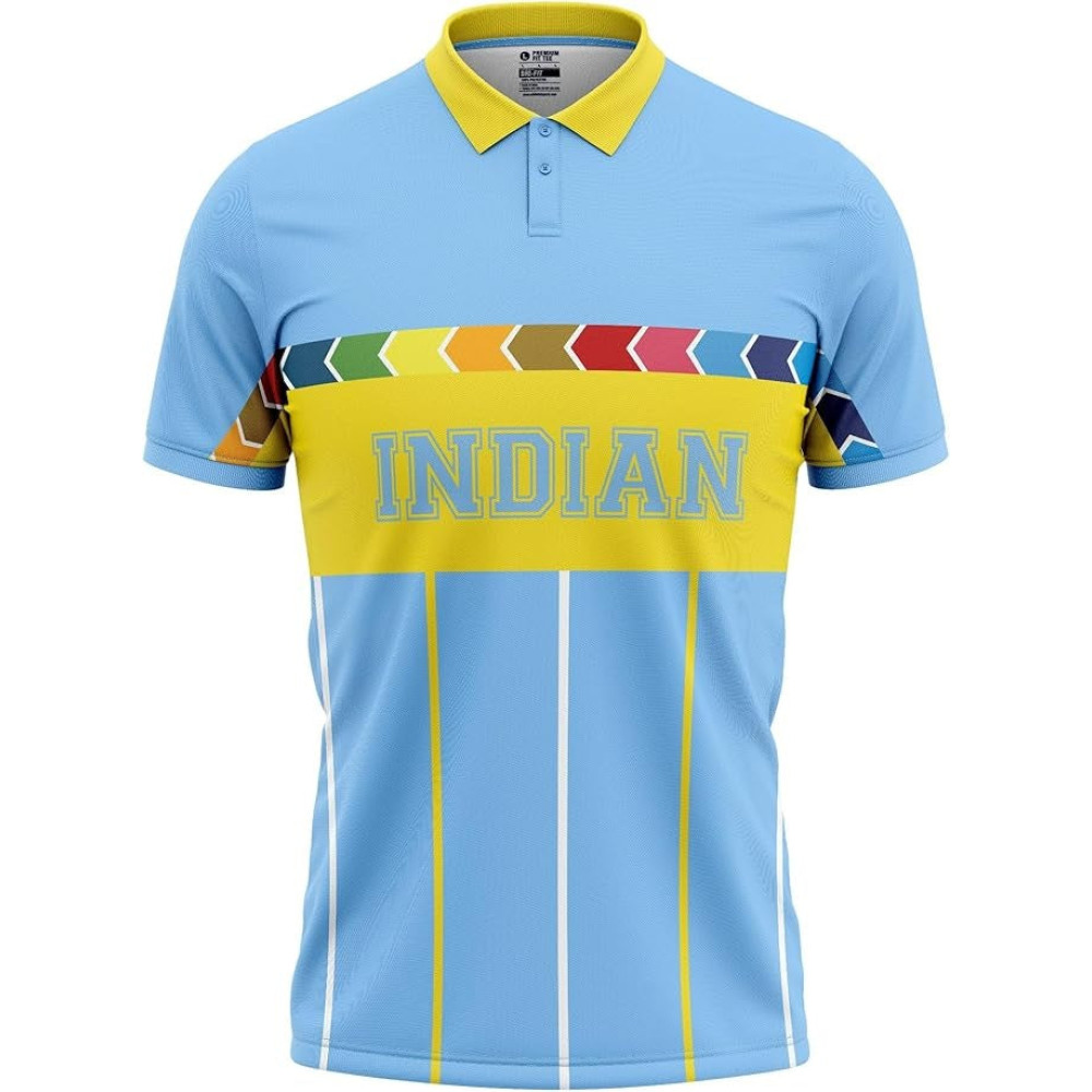 India 1996 ICC ODI Half Sleeves Cricket Fan Jersey India 1996 ICC ODI Half Sleeves Cricket Fan Jersey