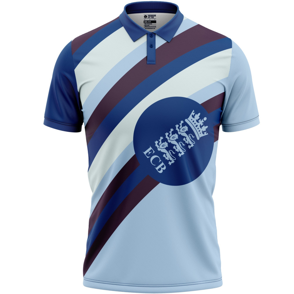 England Blue ODI World Cup 1997 Half Sleeves Cricket Fan Jersey England Blue ODI World Cup 1997 Half Sleeves Cricket Fan Jersey