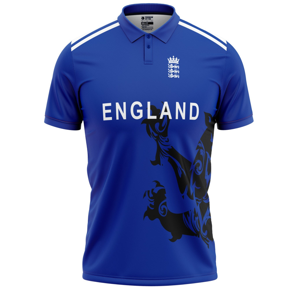 England Blue ODI World Cup 2015 Half Sleeves Cricket Fan Jersey England Blue ODI World Cup 2015 Half Sleeves Cricket Fan Jersey