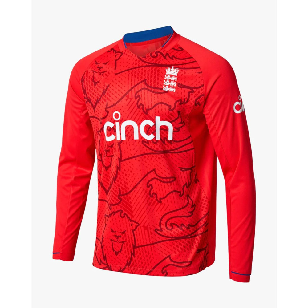 England Red 2022 T20 World Cup Full Sleeves Cricket Fan Jersey England Red 2022 T20 World Cup Full Sleeves Cricket Fan Jersey