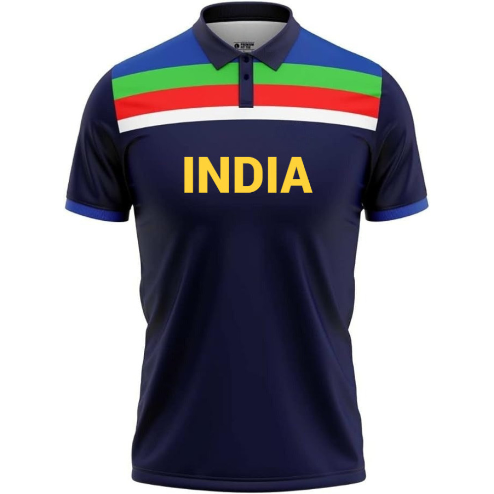 India Blue ICC World Cup 1992 Half Sleeves Cricket Fan Jersey India Blue ICC World Cup 1992 Half Sleeves Cricket Fan Jersey