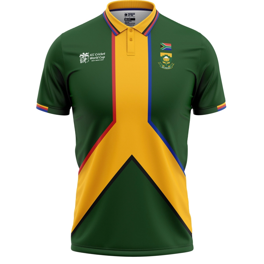 South Africa 1999 ICC World Cup Half Sleeves Cricket Fan Jersey South Africa 1999 ICC World Cup Half Sleeves Cricket Fan Jersey