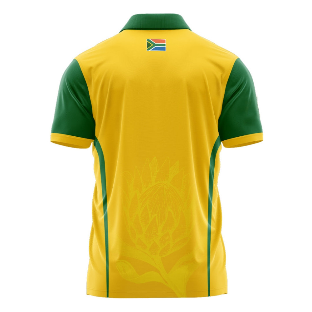 South Africa 2024 T20 World Cup Half Sleeves Cricket Fan Jersey South Africa 2024 T20 World Cup Half Sleeves Cricket Fan Jersey
