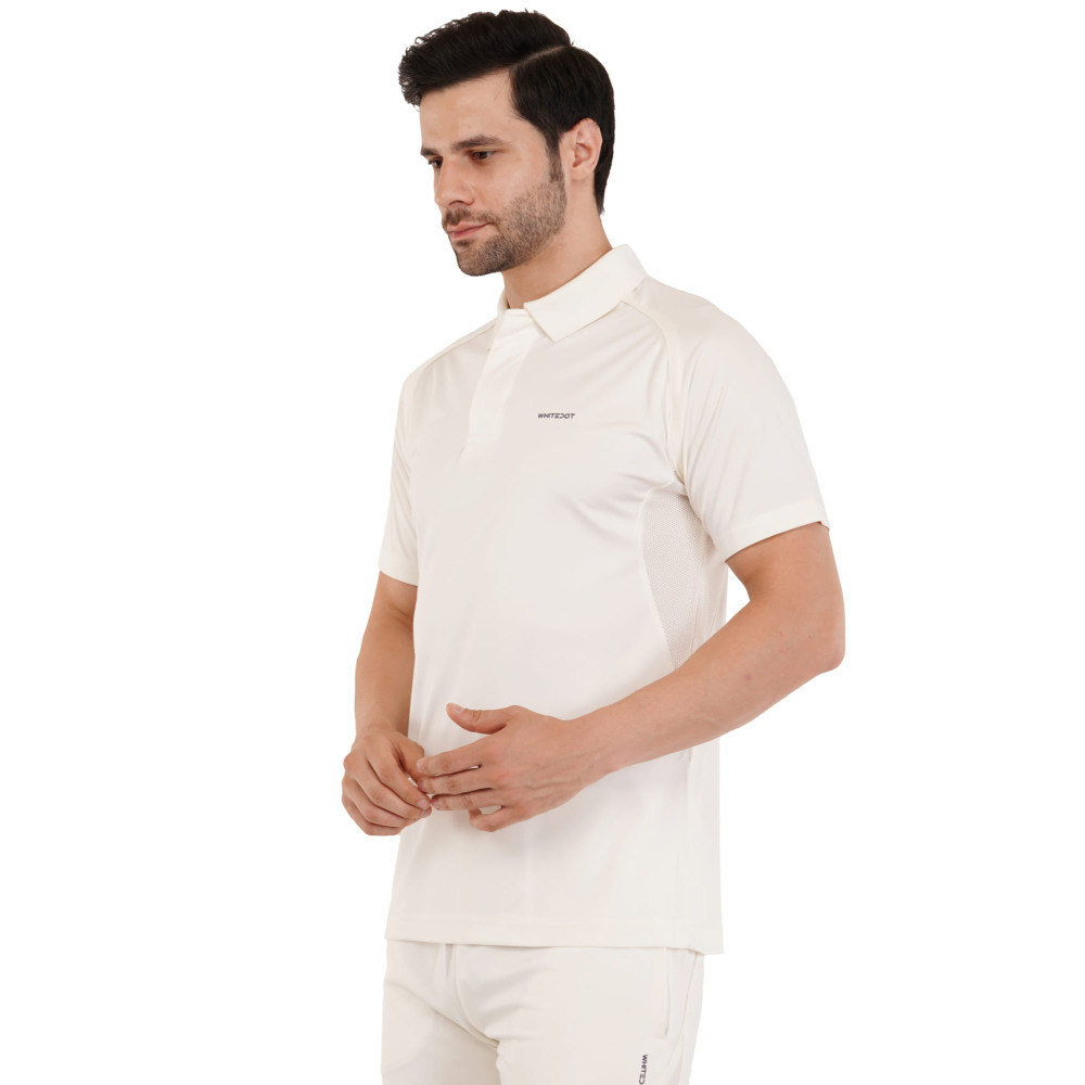 Hexa Dri-FIT Cricket White Polo T-Shirt - Off White Hexa Dri-FIT Cricket White Polo T-Shirt - Off White