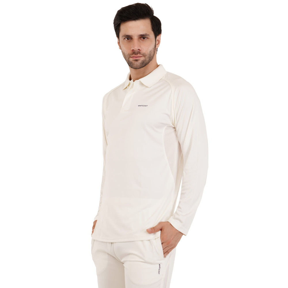 Hexa Dri-FIT Full Sleeves Polo T-Shirt - Off-White Hexa Dri-FIT Full Sleeves Polo T-Shirt - Off-White