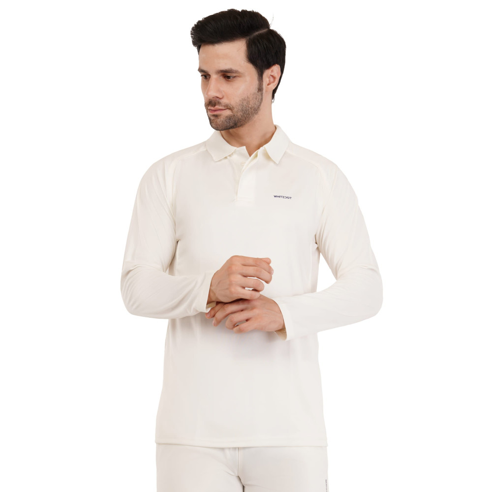 Hexa Dri-FIT Full Sleeves Polo T-Shirt - Off-White Hexa Dri-FIT Full Sleeves Polo T-Shirt - Off-White