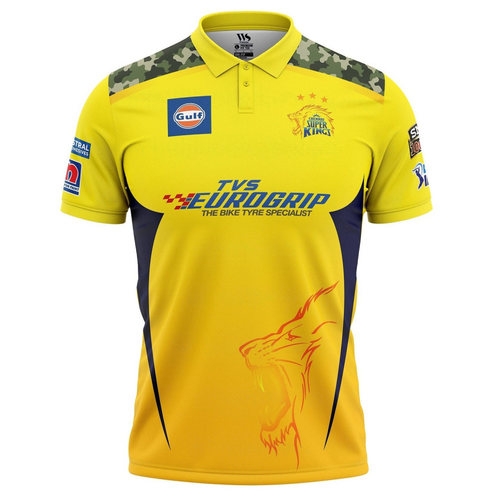 Chennai Super Kings IPL Replica Jersey 2022 (CSK 2022 With Name Personalization) Chennai Super Kings IPL Replica Jersey 2022 (CSK 2022 With Name Personalization)